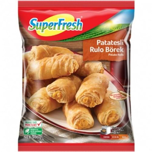 SUPERFRESH RULO BOREK 500 GR PATATESLI