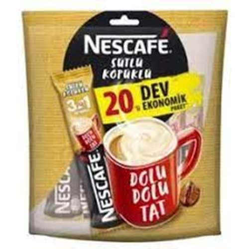 NESCAFE 20'Lİ PAKET 3'Ü 1 ARADA KÖPÜKLÜ