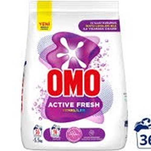 OMO MATİK 5,5 KG ACTİVE FRESH RENKLİLER
