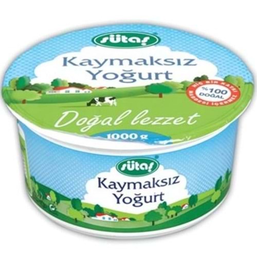 SÜTAŞ KAYMAKSIZ YOGURT 1000 GR