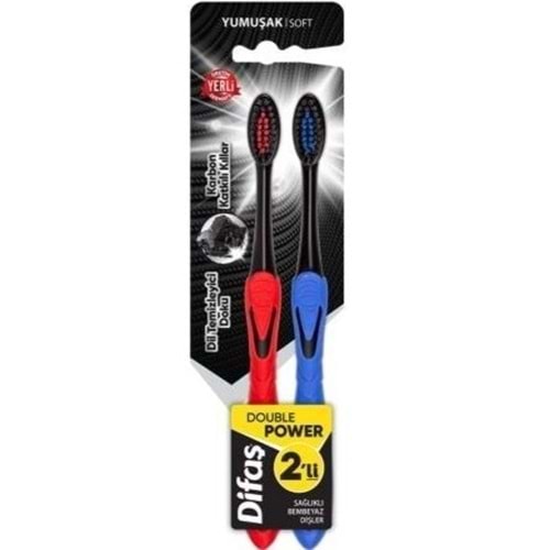 DİFAŞ DIS FIRCASI 2 LI DOUBLE POWER ORTA