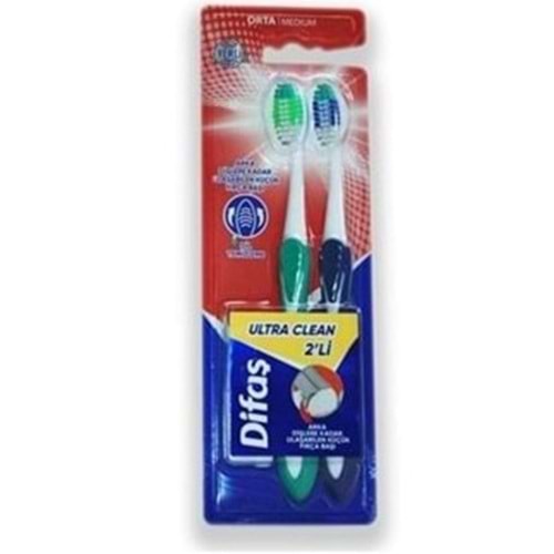 DİFAŞ DIS FIRCASI 2 LI ULTRA CLEAN ORTA