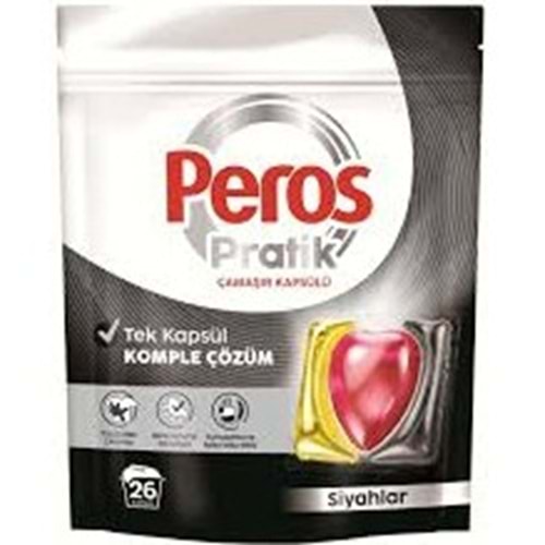 PEROS PRATİK ÇAMAŞIR KAPSÜLÜ 26 ADET SİYAHLAR