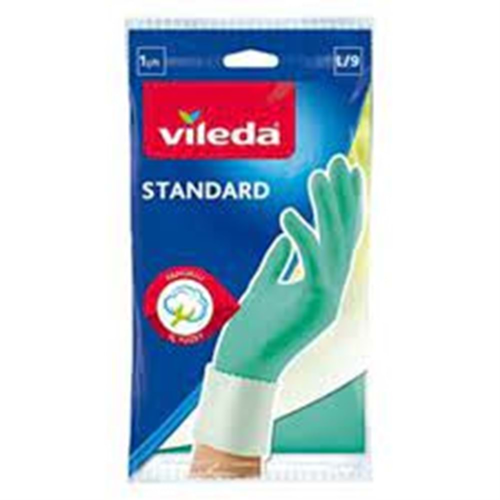 VİLEDA STANDART PAMUKLU IC YUZEY ELDIVEN1 CİFT L/9