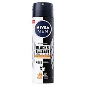 NIVEA DEODORANT 150 ML BLACK WHITE INVISIBLE