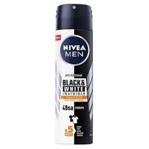NIVEA DEODORANT 150 ML BLACK WHITE INVISIBLE