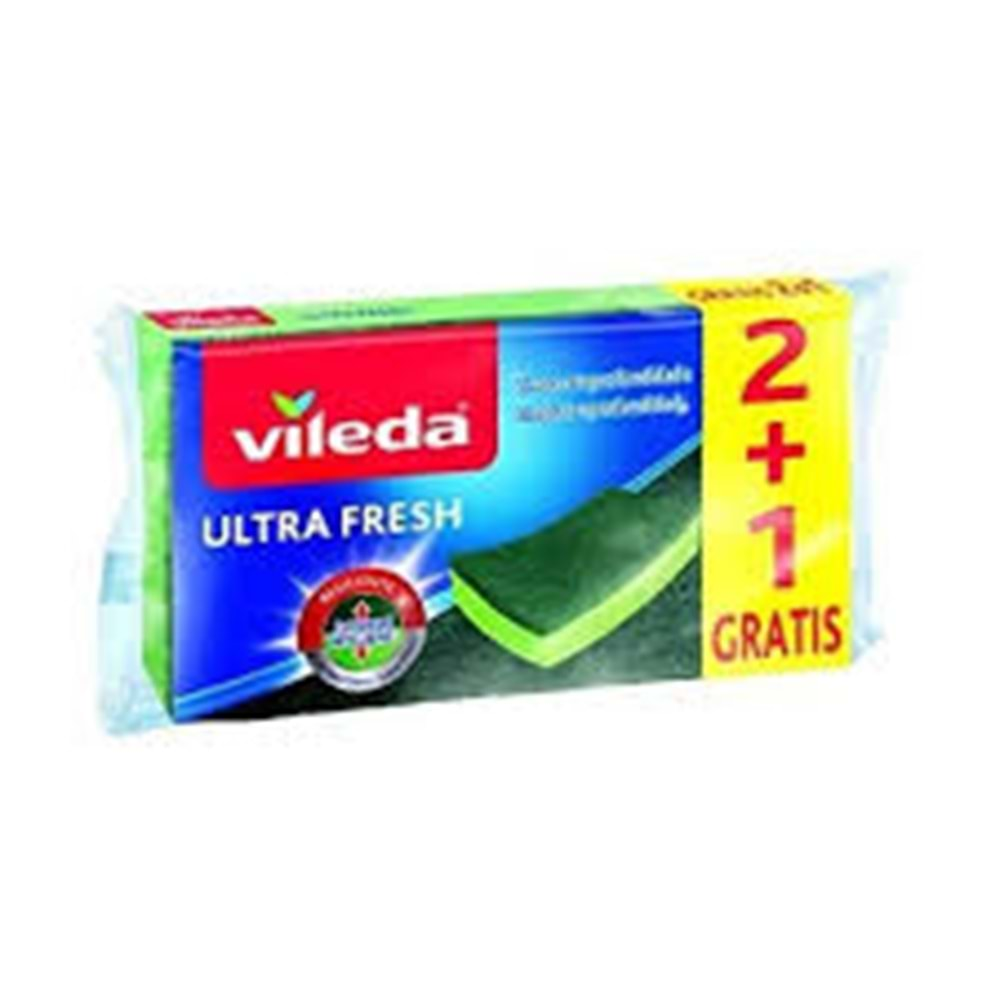 VİLEDA BULASIK SUNGERI 3 LU ULTRA FRESH OLUKLU