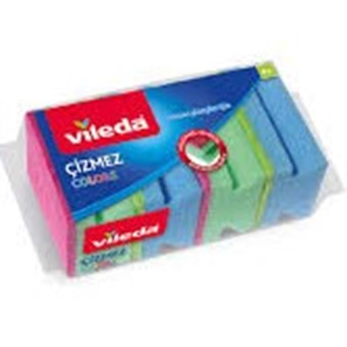 VİLEDA CIZMEZ BULASIK SUNGERI 4 LU COLORS