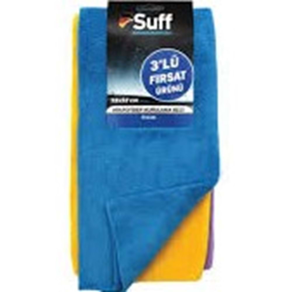 SUFF MİKROFİBER BEZ 32X32 CM 3 ADET