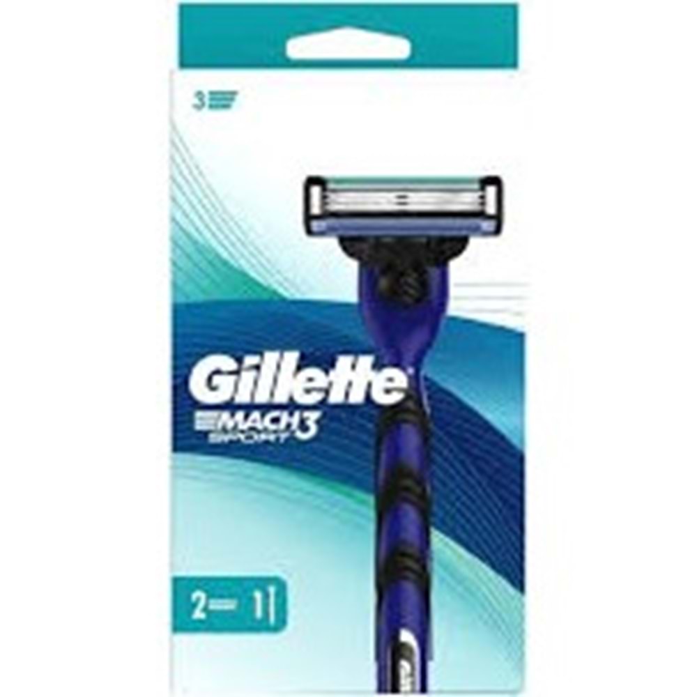 GİLLETTE MACH3 SPORT TRAŞ MAKİNA+2 BIÇAK
