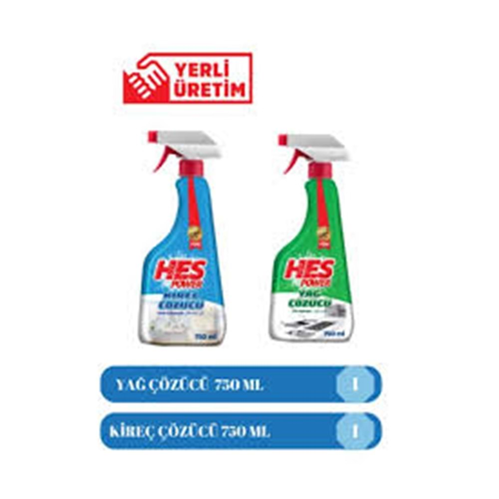 HES YAĞ ÇÖZÜCÜ+KİREÇ ÇÖZÜCÜ 2X750 ML