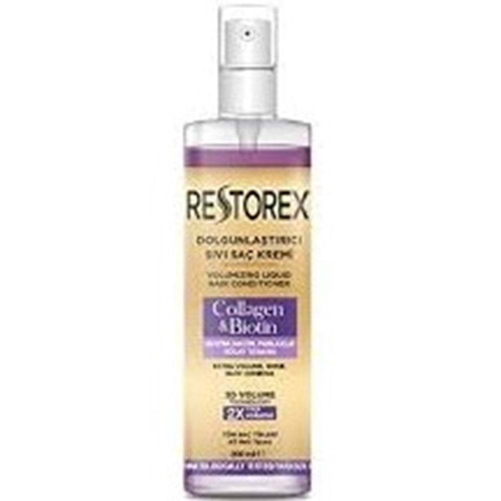 RESTOREX DOLGUNLAŞTIRICE SIVI SAÇ KREMİ 200 ML COLLAGEN&BİOTİN