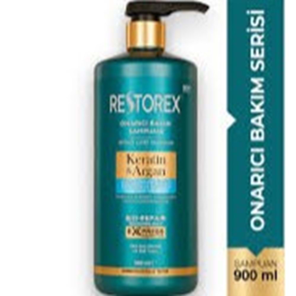 RESTOREX ŞAMPUAN 900 ML ONARICI BAKIM KERATİN&ARGAN