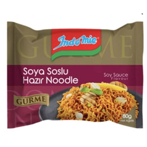 INDOMIE HAZIR NOODLE GURME 80 GR SOYA SOSLU