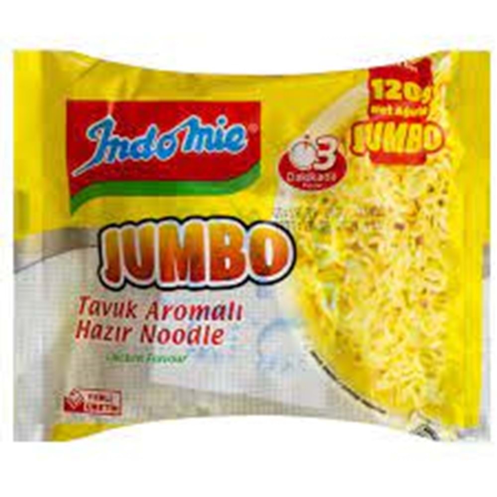 INDOMIE HAZIR NOODLE JUMBO BOY 120 GR GR TAVUK AROMALI