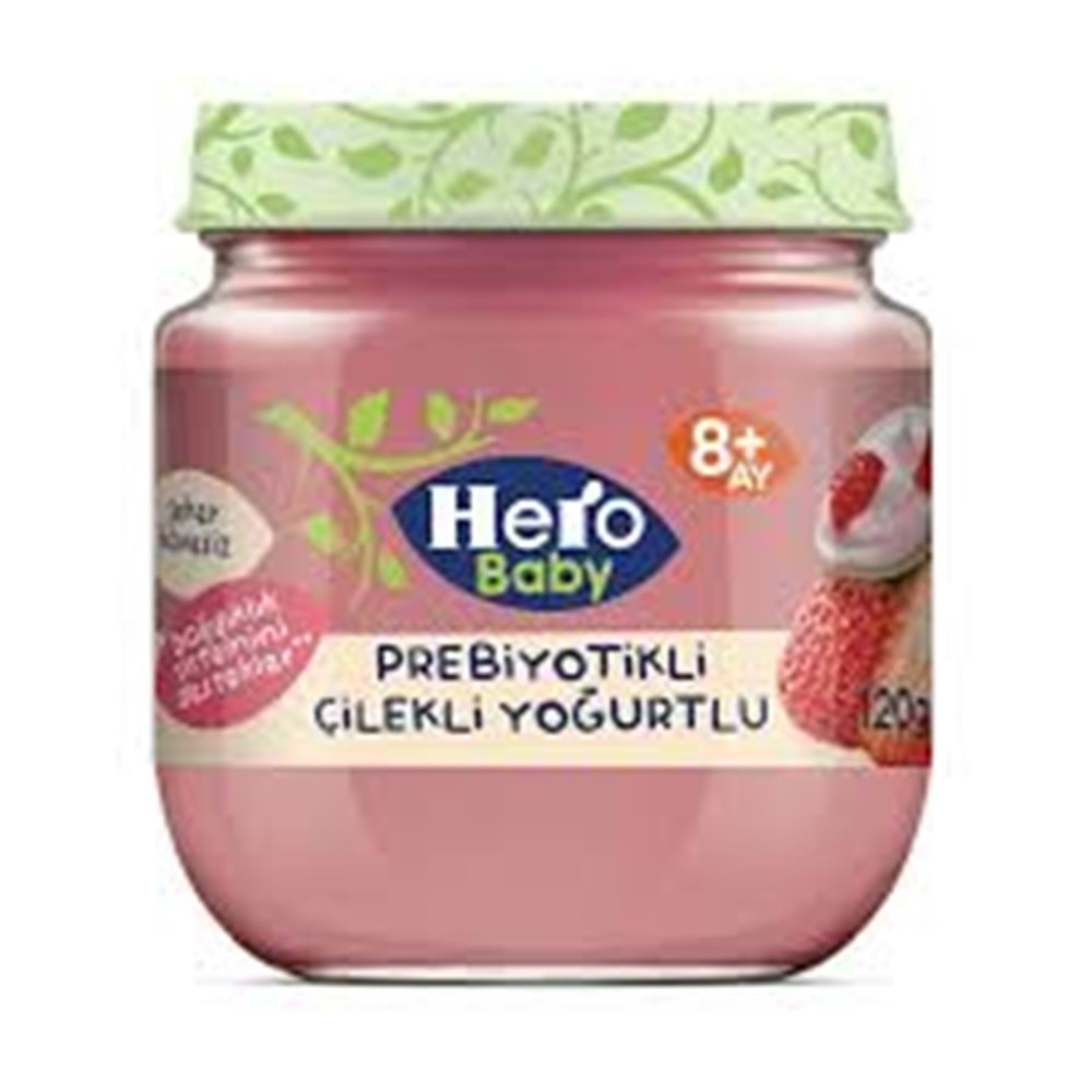 HERO BABY MAMA 120 G 8+ ÇİLEKLİ YOĞURTLU