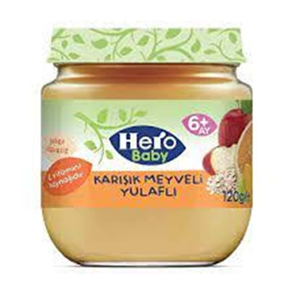 HERO BABY KAVANOZ MAMA 120 GR K.MEYVELI YULAFLI