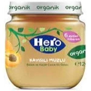 HERO BABY ORGANIK KAVANOZ MAMA 120 GR KAYISI MUZ