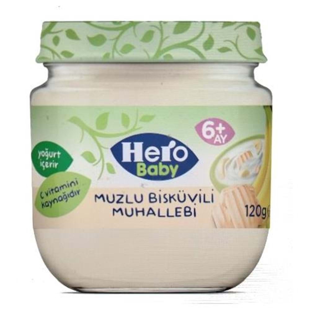 HERO BABY KAVANOZ MAMA 120 GR MUZLU BISKUVILI MUHALLEBI