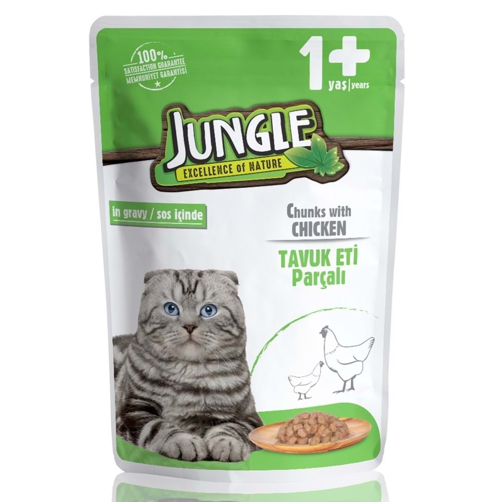 JUNGLE YETISKIN KEDI MAMASI 100 GR TAVUKLU