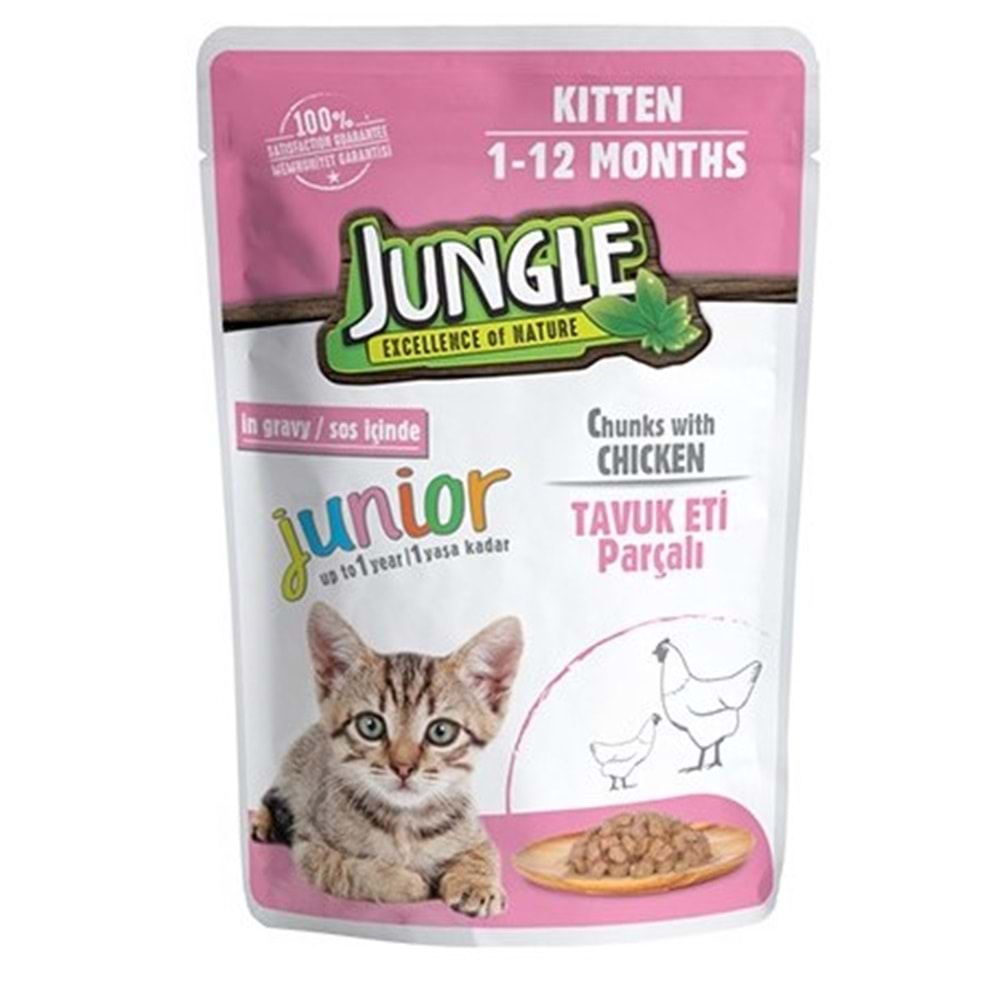 JUNGLE YAVRU KEDI MAMASI 100 GR TAVUKLU