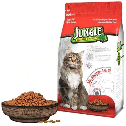 JUNGLE YETISKIN KEDI MAMASI 500 GR KUZU ETLI