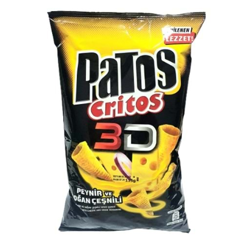 PATOS CRİTOS 3D 115 GR SÜT PEYNİR VE SOĞAN ÇEŞNİLİ