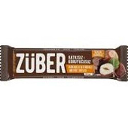 ZÜBER GLUTENSIZ MEYVE BAR 40 GR VEGAN KAKAOLU FINDIKLI