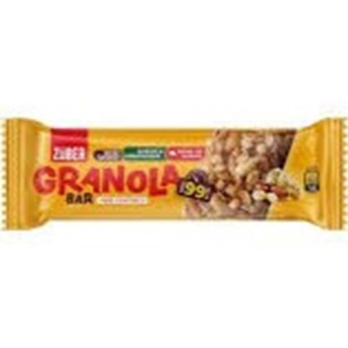 ZÜBER GLUTENSIZ GRANOLA BAR 25 GR YER FISTIKLI