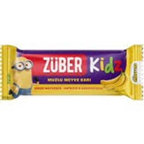 ZÜBER GLUTENSIZ KIDZ MEYVE BAR 25 GR MUZLU