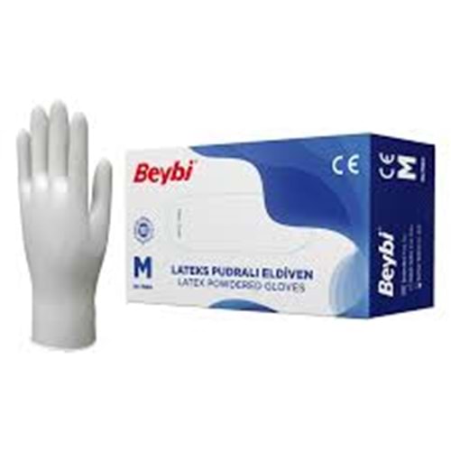 BEYBİ LATEKS PUDRALI ELDİVEN 100 ADET M