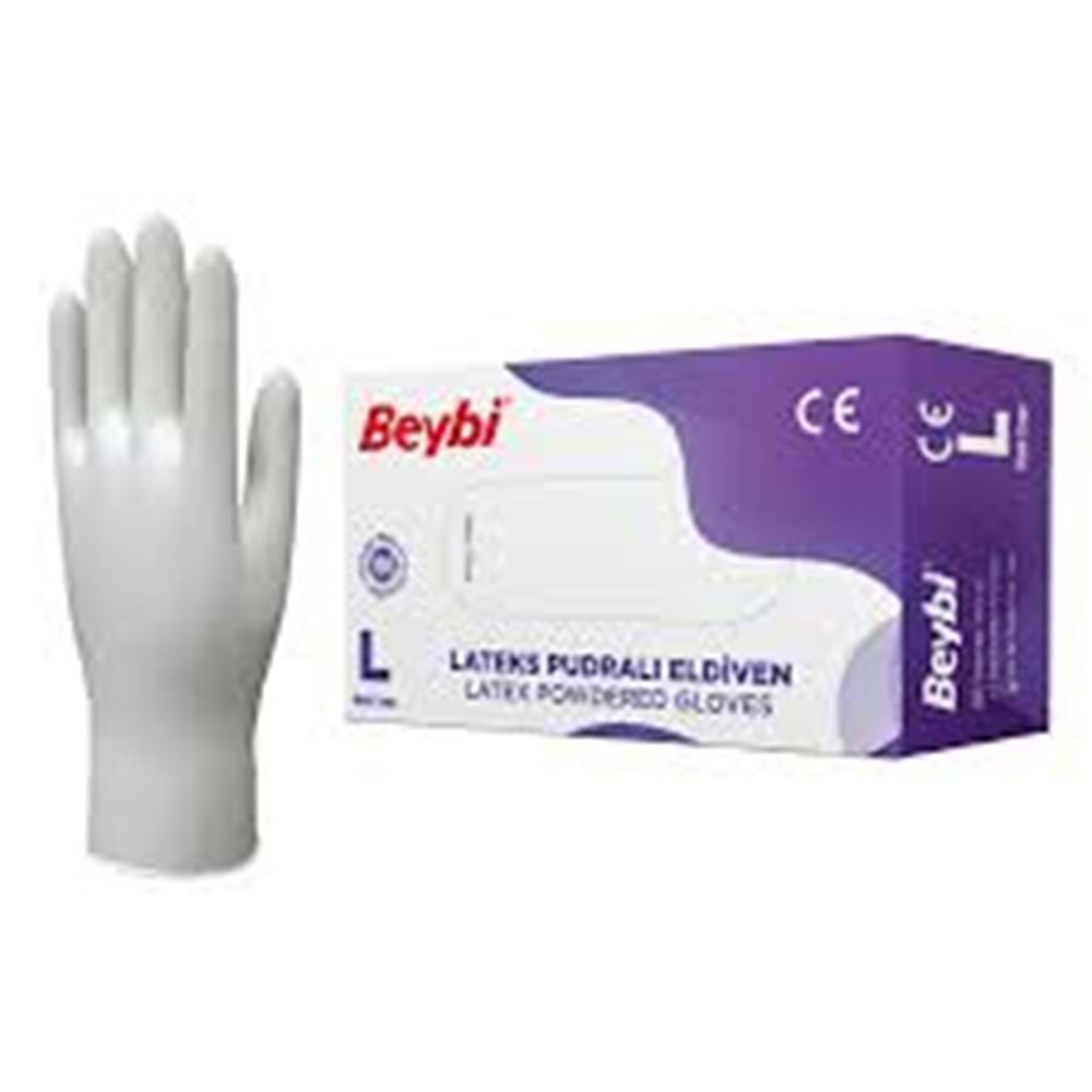 BEYBİ LATEKS PUDRALI ELDİVEN 100 ADET L