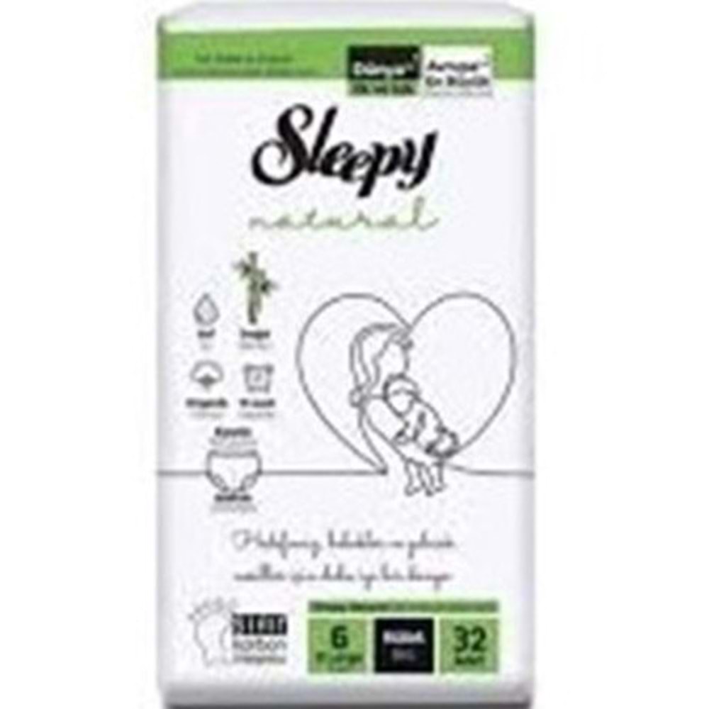 SLEEPY NATURAL KULOT BEZ 6 X LARGE 32 LI