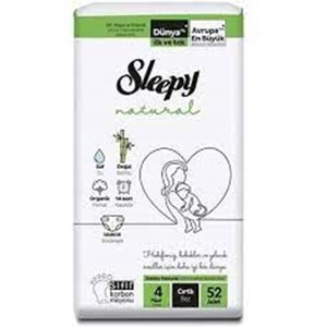 SLEEPY NATURAL ÇOCUK BEZİ 4 MAXİ 52 Lİ