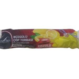 FLODEX BÜZGÜLÜ ÇÖP TORBASI 10 ADET BÜYÜK BOY LİMON KOKULU