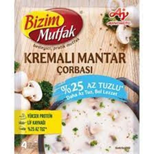 BİZİM AZ TUZLU HAZIR CORBA 65 GR KREMALI MANTAR