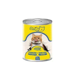 SMİLE KONSERVE KISIR KEDI MAMASI 400 GR SOMONLU