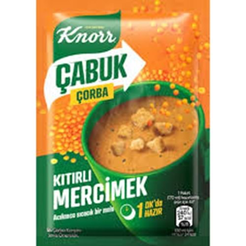 KNORR ÇABUK ÇORBA 22 GR KITIRLI MERCİMEK ÇORBASI