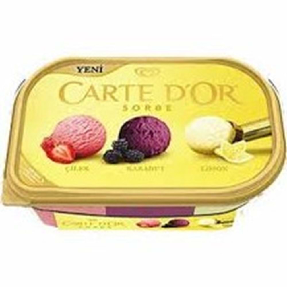 ALGİDA CARTE DOR SORBE DONDURMA 519 G ÇİLEK KARADUT LİMON