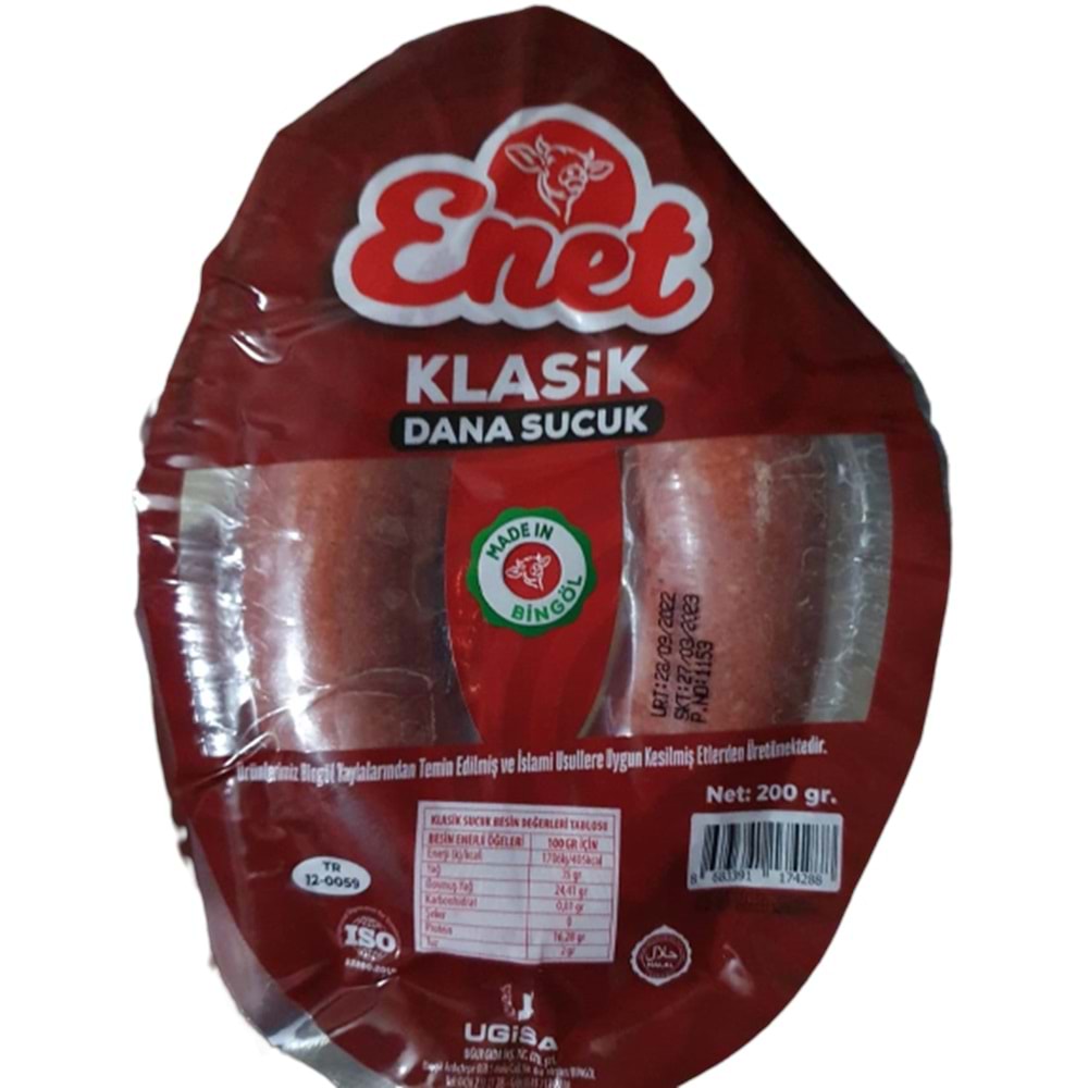 ENET KLASİK DANA SUCUK 200 GR