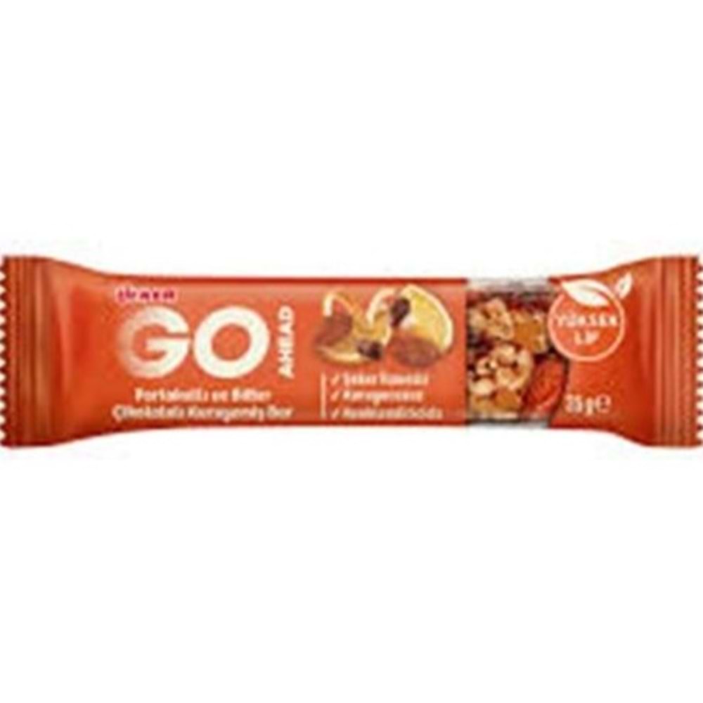 ÜLKER BAR 35 G PORTAKALLI VE BİTTER ÇİKOLATALI KURUYEMİŞ BAR