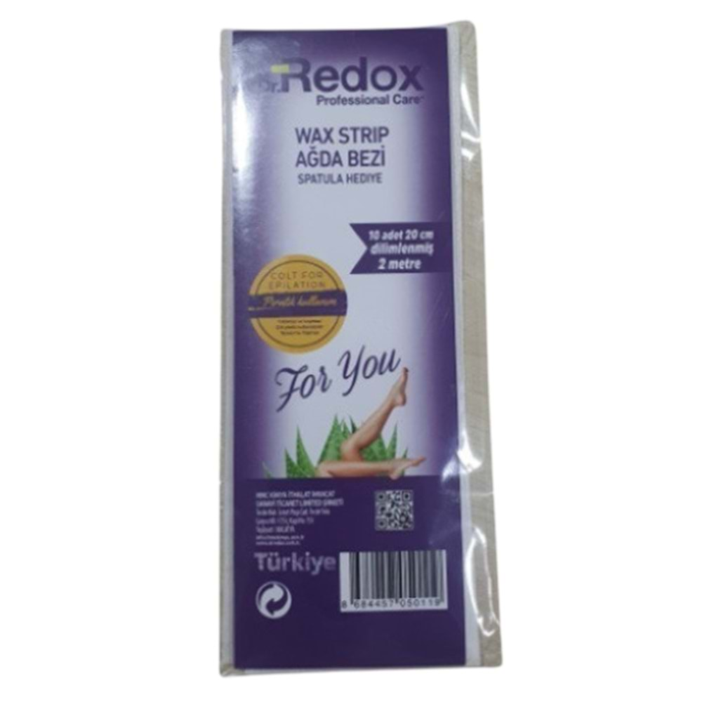 REDOX WAX STRIP AĞDA BEZİ 10 ADET 20 CM