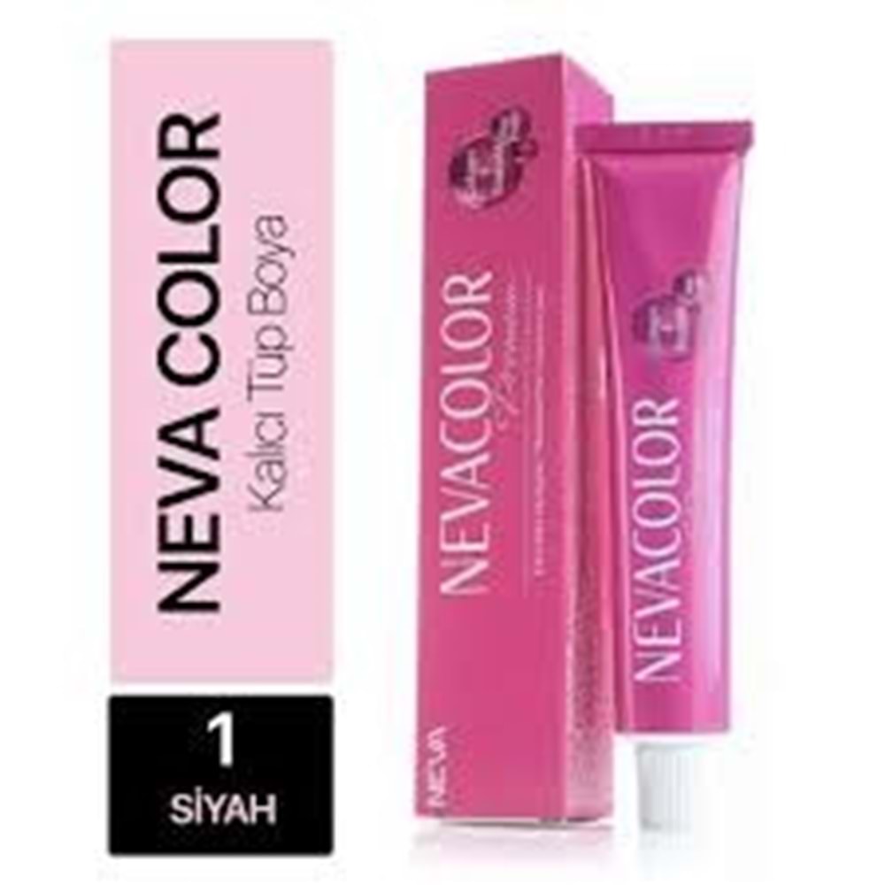NEVACOLOR PREMIUM KALICI KREM SAC BOYASI 1 SIYAH