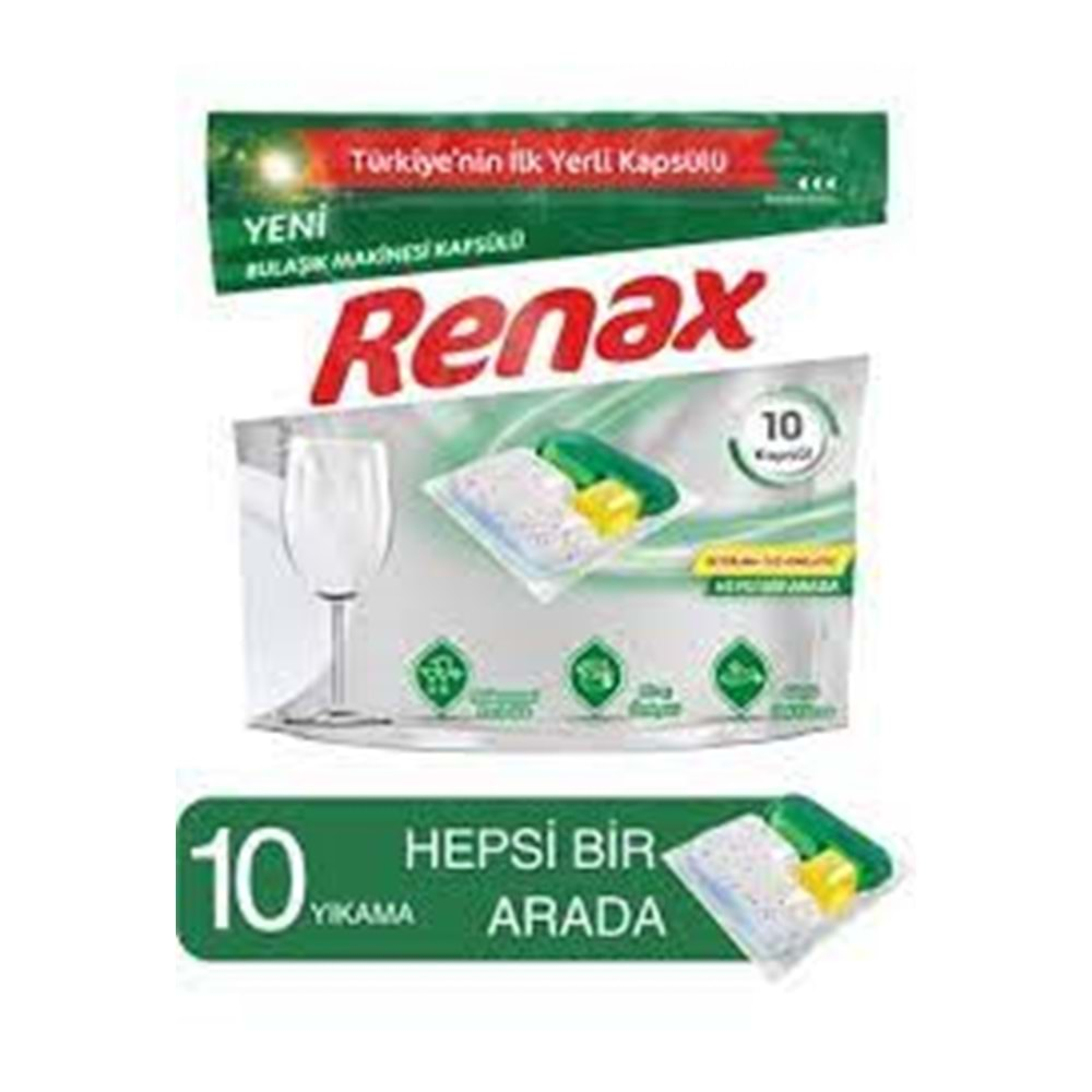 RENAX HEPSI BIR ARADA TABLET DETERJAN 10 LU