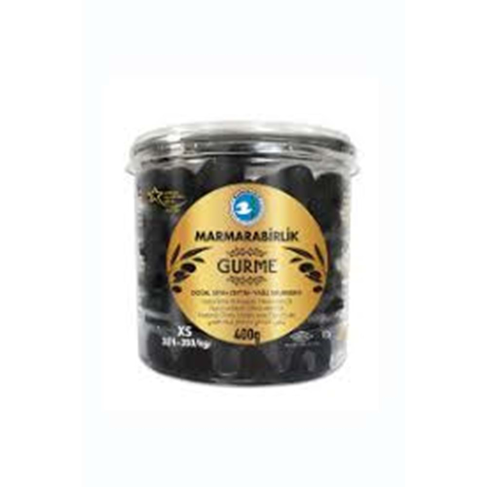 MARMARABİRLİK PREMIUM GURME SIYAH ZEYTIN 400 GR XS