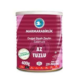 MARMARA BİRLİK AZ TUZLU SIYAH ZEYTIN 400 GR L