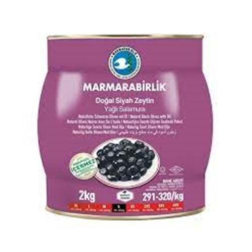 MARMARA BİRLİK DOGAL SIYAH ZEYTIN 2 KG S