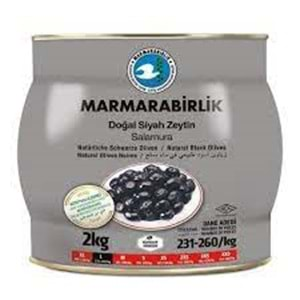 MARMARA BİRLİK DOGAL SIYAH ZEYTIN 2 KG L