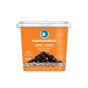 MARMARABİRLİK SEPET SERISI SIYAH ZEYTIN 400 GR 3XS