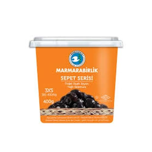 MARMARABİRLİK SEPET SERISI SIYAH ZEYTIN 400 GR 3XS